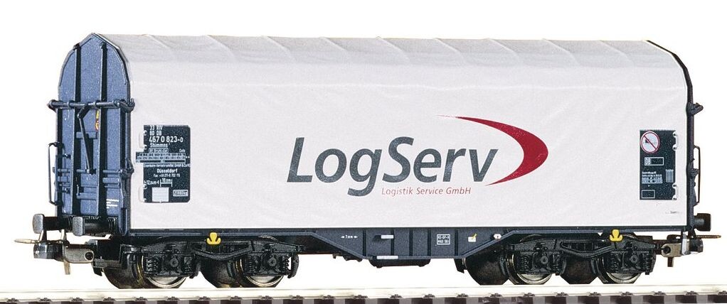 PIKO wagon bâché court blanc LOGSERV DB 54393 (n°1bis PIKO wagon bâché court blanc LOGSERV DB 54393 (n°1bis