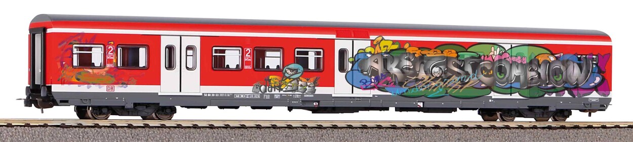 PIKO 58508  S-Bahn x-Wagen 2. Klasse mit Graffiti Ep. V DB AG