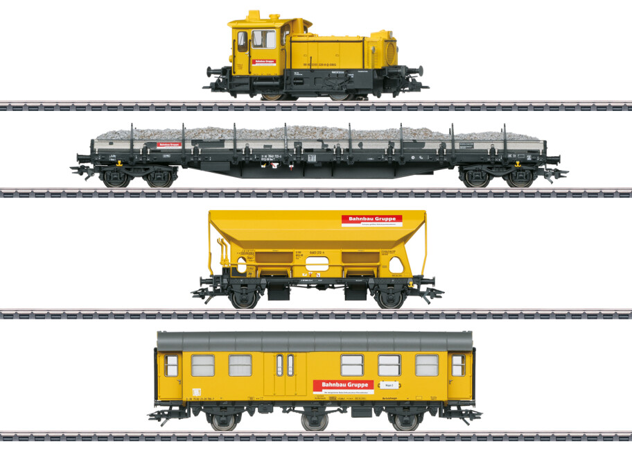 Märklin 26621 4er Zugset Bahnbau mit Diesellok Köf III Ep. VI DB AG Sound + Digital-Kupplung
