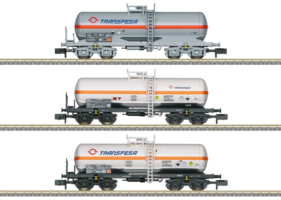 Minitrix 18267 3er Set Chemie-Kesselwagen Transfesa Ep. VI SNCF