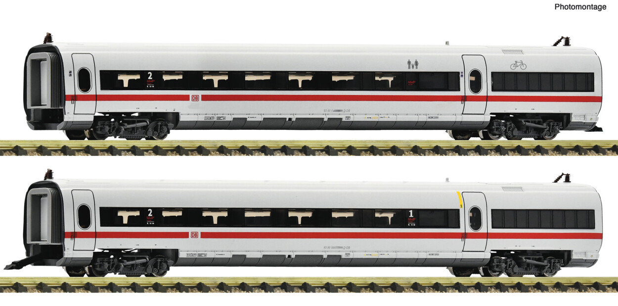 Fleischmann 7760007 2er Set Ergänzungs-Wagen ICE-T 1 Ep. VI DB AG