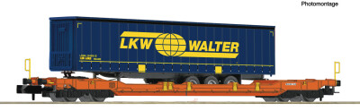 Fleischmann 6660039 Taschenwagen T5 + LKW-Auflieger Walter Ep. V-VI Wascosa