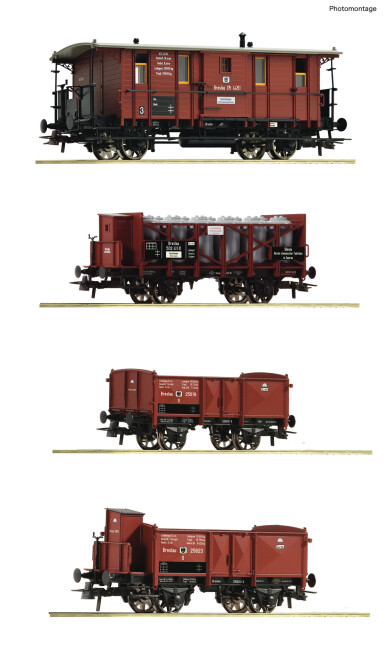Roco 6600073 4er Set Güterwagen Ep. I KPEV