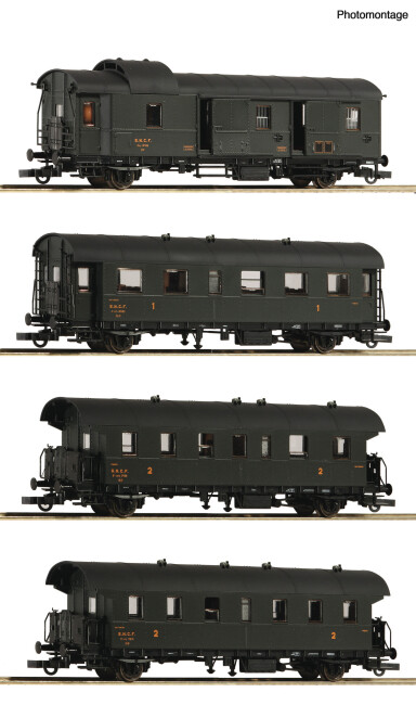 Roco 6200055 4er Set Personenwagen Ep. III SNCF