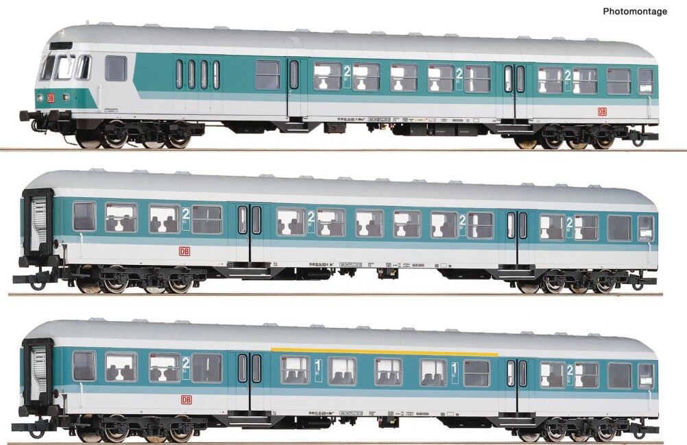 Roco 6200034 3er Set Personenwagen n- Ep. V-VI DB AG