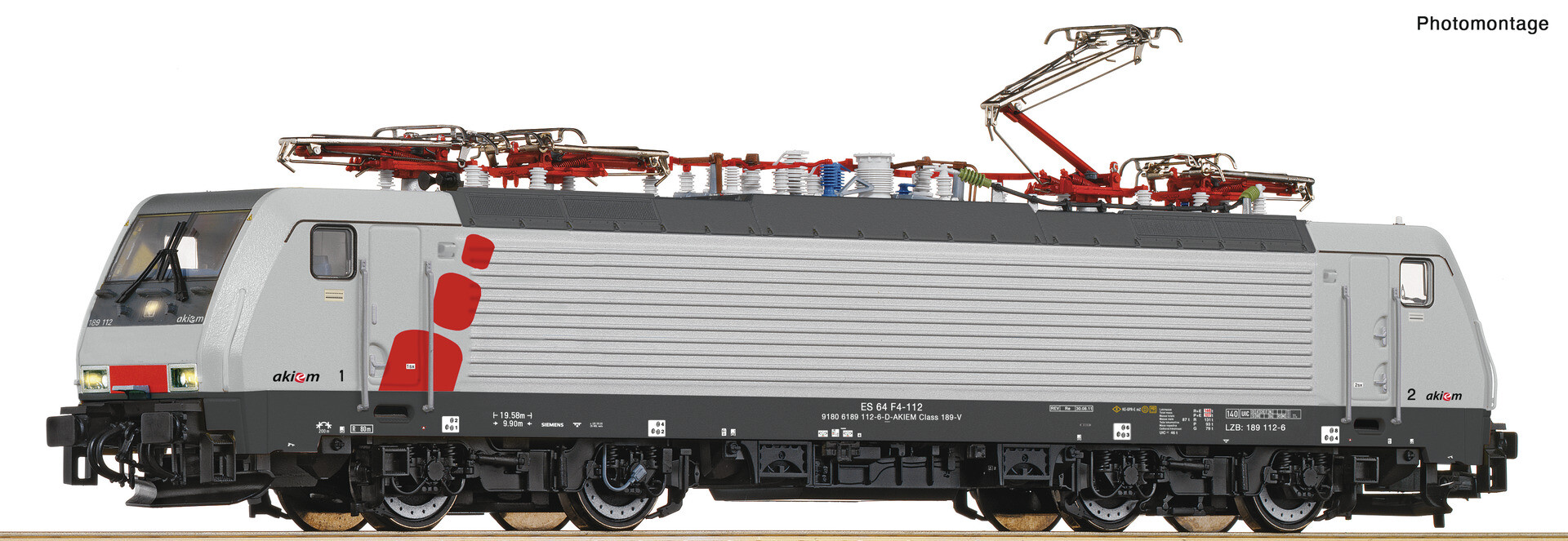 Locomotive électrique Roco 7500057 - 189 112-6 Akiem - Epoque VI HO