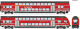 Roco 6200066 2er Set Doppelstockwagen VVO mit Steuerwagen Ep. VI DB AG