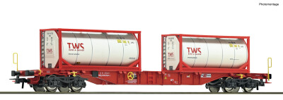 Roco 6600077 Container-Tragwagen + Tank-Containern TWS...