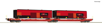 Roco 6600033 Doppeltaschen-Gelenkwagen T3000e mit RCA Containern Ep. VI &Ouml;BB