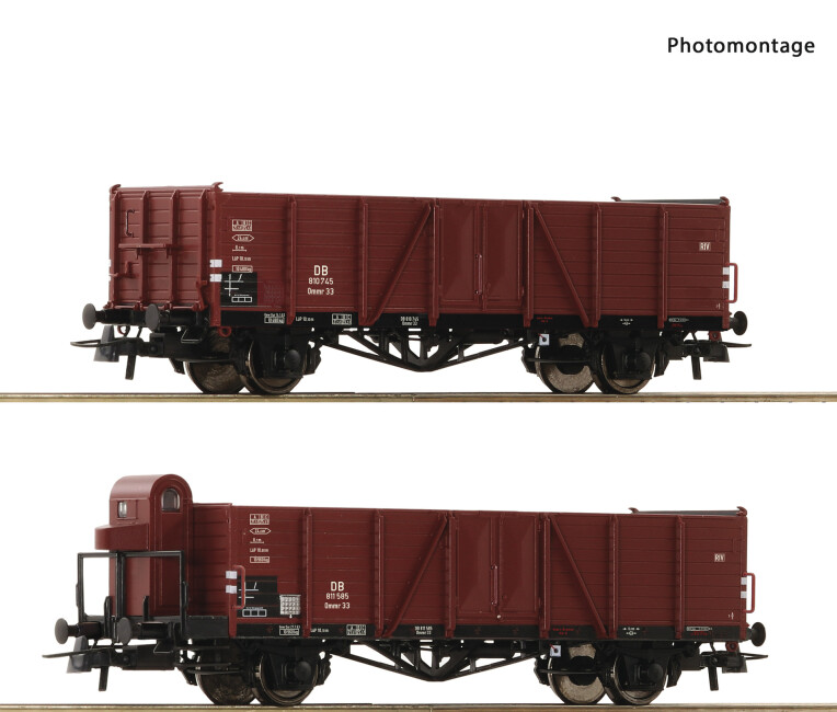 Roco 76289 2er Set offene Güterwagen Ommr 33 Ep. III DB