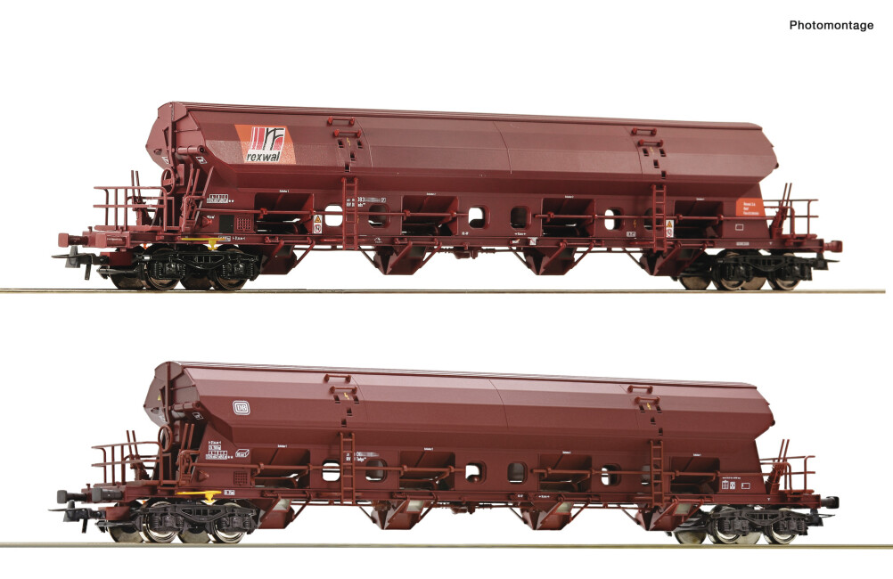 Roco 77036 2er Set Schwenkdachwagen Tadgs 959 Ep. IV DB