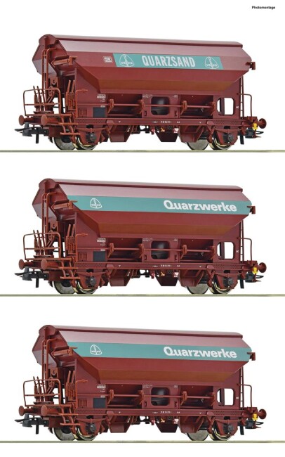 Roco 77052 3er Set Schwenkdachwagen Tdgs Ep. IV DB