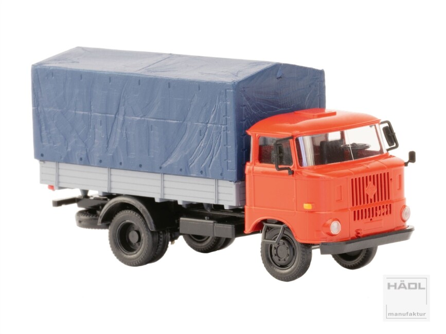 HÄDL 121043-11 IFA W50L Holzpritsche Plane Verkehrsrot