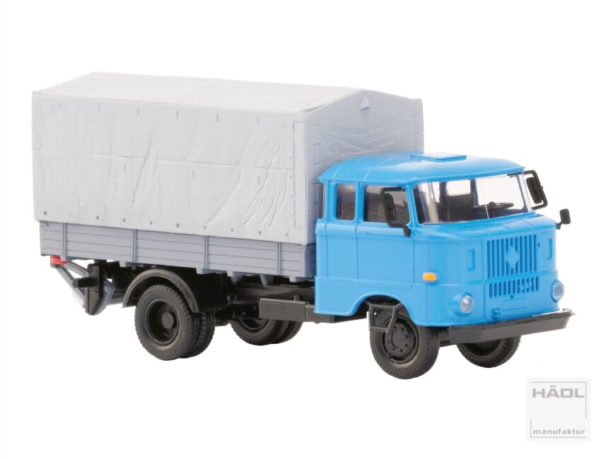 HÄDL 121047-03 IFA W50L Doka Holzpritsche Plane Ladebordwand Hellblau