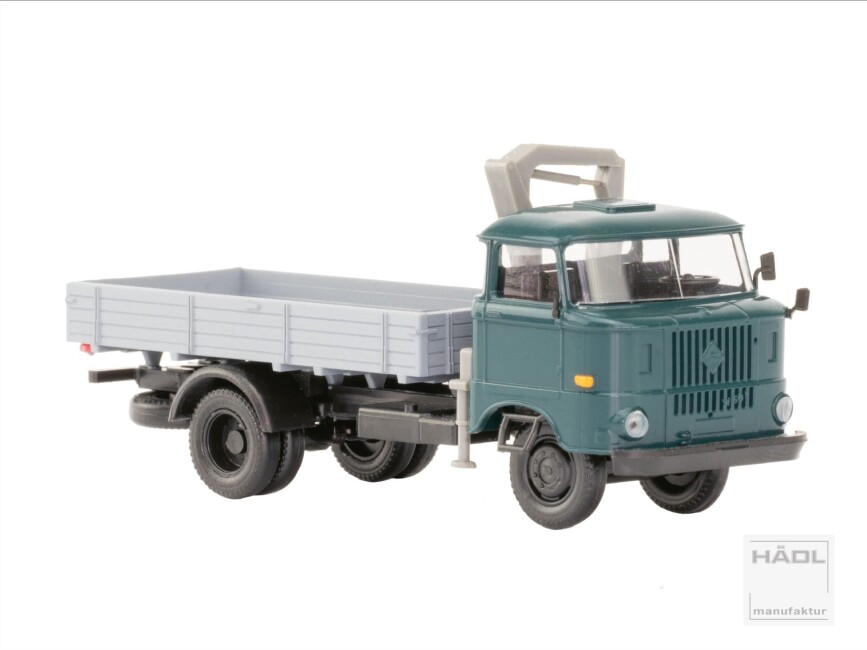 HÄDL 121051-12 IFA W50L Holzpritsche Ladekran Blaugrün