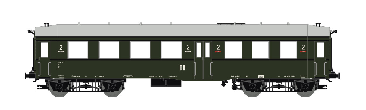 Saxonia 120004-2 Personenwagen "Altenberg" BC4i 2. Klasse Ep. III DR