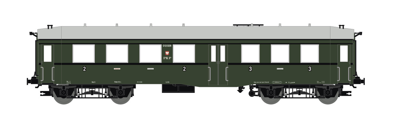 Saxonia 120056 Personenwagen "Altenberg" BCix 2./3. Klasse Ep. III PKP