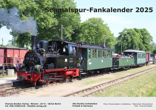 Tillig 09731 Schmalspur-Fankalender 2025 - Einmalauflage 2024