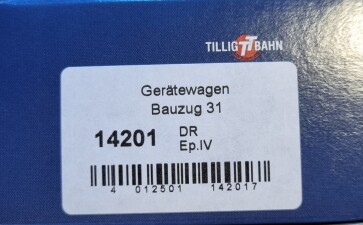 Tillig 14201 Ger&auml;tewagen Bauzug 31 Ep. IV DR