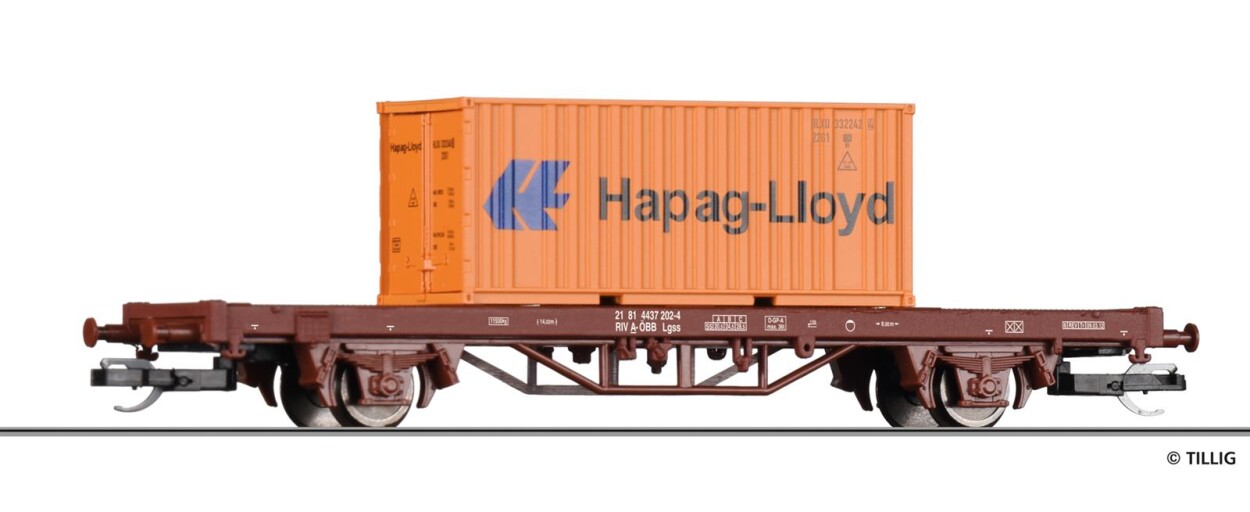 Tillig 17485 START-Containertragwagen Lgs mit Container Ep. VI ÖBB