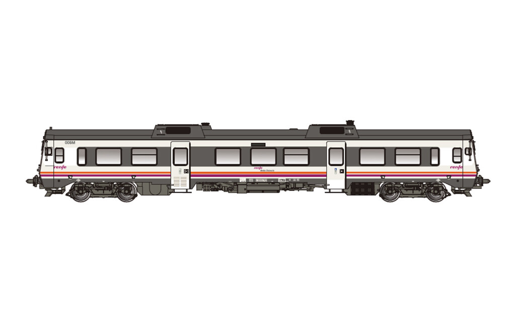 Electrotren HE2501B  Diesel-Triebwagen 9-596-005-9 „Media Distancia“ Ep. VI  RENFE