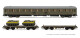 Electrotren HE4015  3er-Set Personen- + Schwerlastwagen mit Panzern Ep. V  RENFE