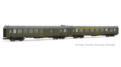 Electrotren HE4025  2er-Set Personenwagen 5000 olivgr&uuml;n Ep. IV  RENFE