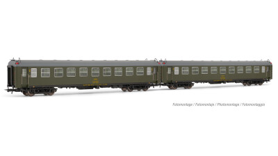 Electrotren HE4026  2er-Set Personenwagen 5000 olivgr&uuml;n Ep. IV  RENFE