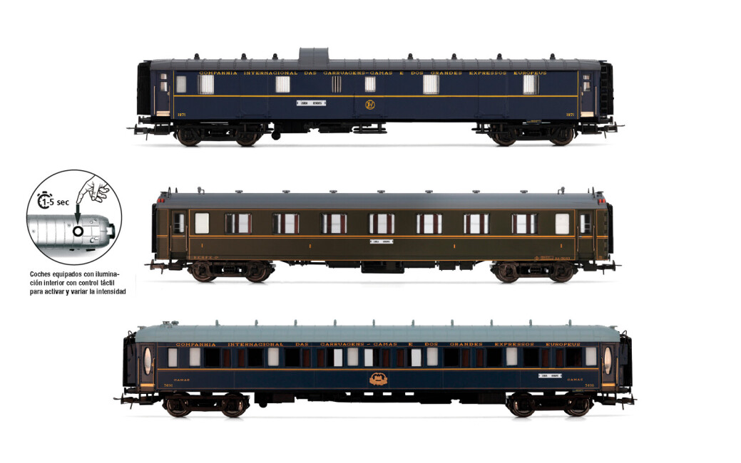 Electrotren HE4027  3er-Set Personenwagen „Sud-Expreso“ (Set ½) Ep. III-IV  CIWL