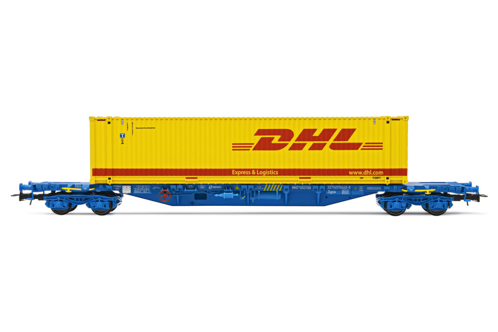 Electrotren HE6069  Container-Tragwagen MMC3 mit 45 Container DHL Ep. V  RENFE