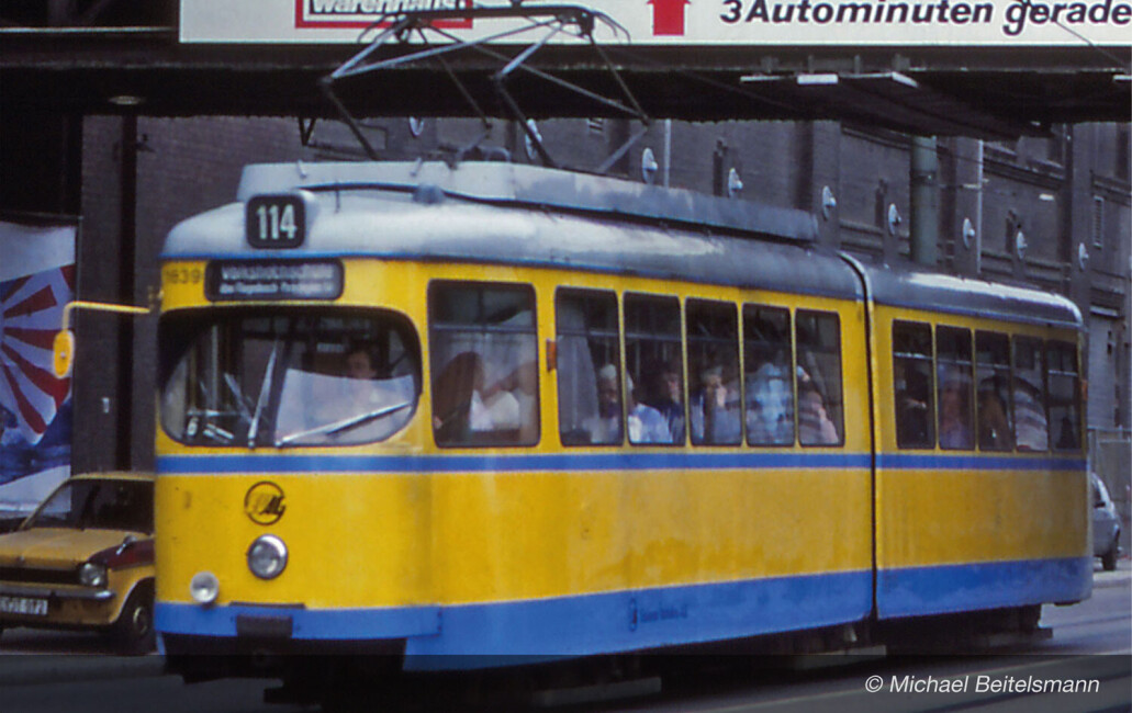 Arnold HN2603  Straßenbahn Tram DUEWAG GT 6 gelb-blau Essen Ep. IV-V