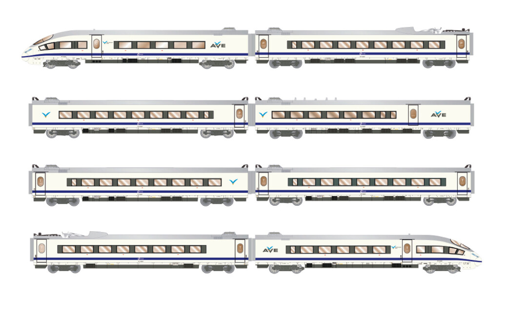 Arnold HN2611  E-Triebzug AVE S-103 blauer Streifen 8-teilig Ep. V  RENFE