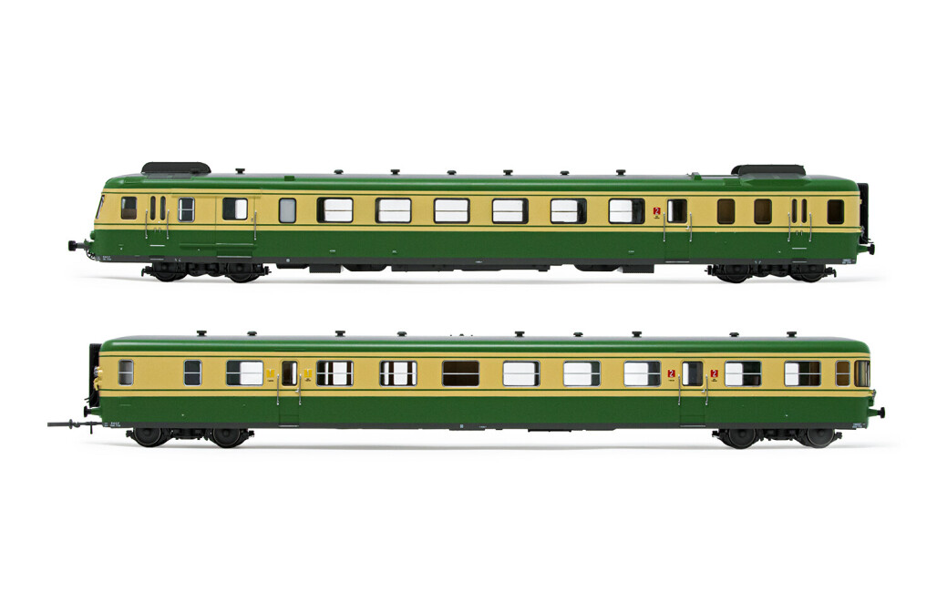 Arnold HN2635S  Diesel-Triebwagen RGP2 grün-beige 2-teilig Ep. IV  SNCF Sound