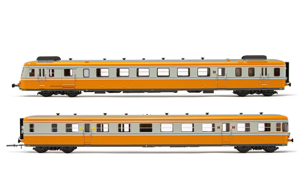 Arnold HN2637  Diesel-Triebwagen RGP2 orange-betongrau 2-teilig Ep. IV  SNCF