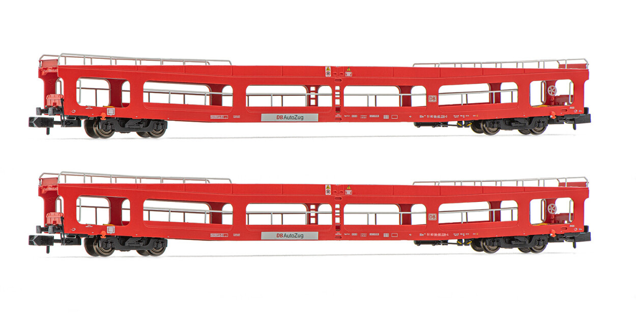 Arnold HN4354  2er-Set Autotransportwagen DDm rot Ep. VI  DB