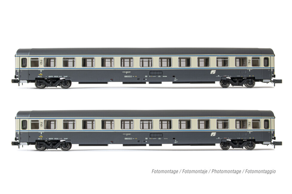 Arnold HN4394  2er-Set Personenwagen UIC-Z1 „Bandiera" 2.Kl. Ep. IV-V  FS