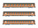 Arnold HN4395  3er-Set Personenwagen UIC-Z Eurofima &bdquo;C1&quot; 1./2.Kl. Ep. IV-V  FS