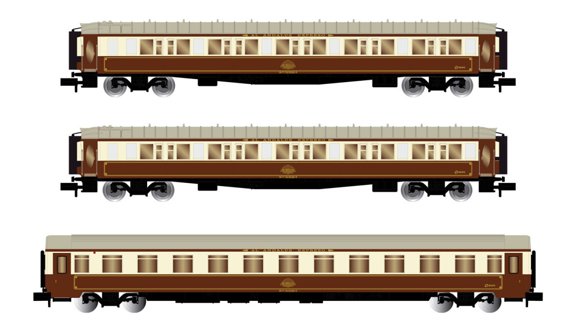Arnold HN4397  3er-Set Personenwagen 10000 + 2 Schlafwagen WL „Al-Andalus" Ep. IV  RENFE