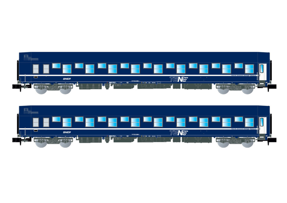 Arnold HN4405  2er-Set Schlafwagen T2 „Nouille“ blau Ep. IV-V  SNCF