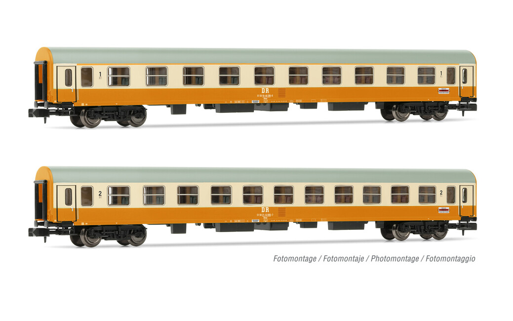 Arnold HN4435  2er-Set Personenwagen „Städte-Express“ orange-beige 1./2.Kl. Ep. IV  DR