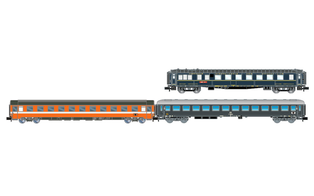 Arnold HN4467  3er-Set Pullman Personenwagen „Alpen-Express“ Rom – München Ep. IV  FS