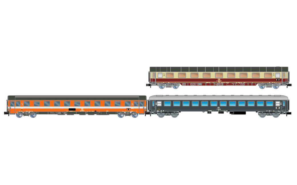 Arnold HN4468  3er-Set Pullman Personenwagen „Alpen-Express“ Rom – München Ep. IV  DB