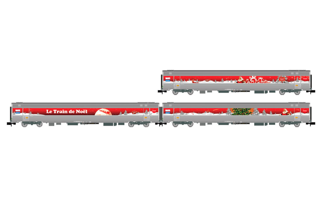 Arnold HN4473  3er-Set Personenwagen Coca-Cola „Train de Noel“ Ep. VI  SNCF