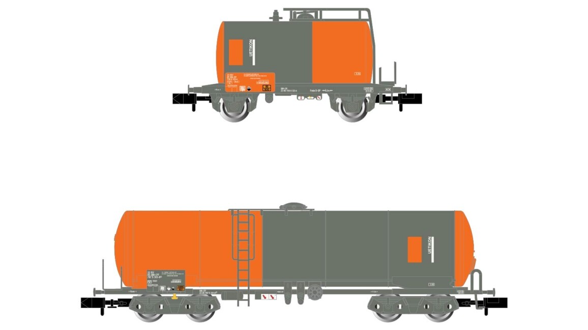 Arnold HN6398  2er-Set Kesselwagenset rot-grau UETIKON Ep. V-VI  SBB