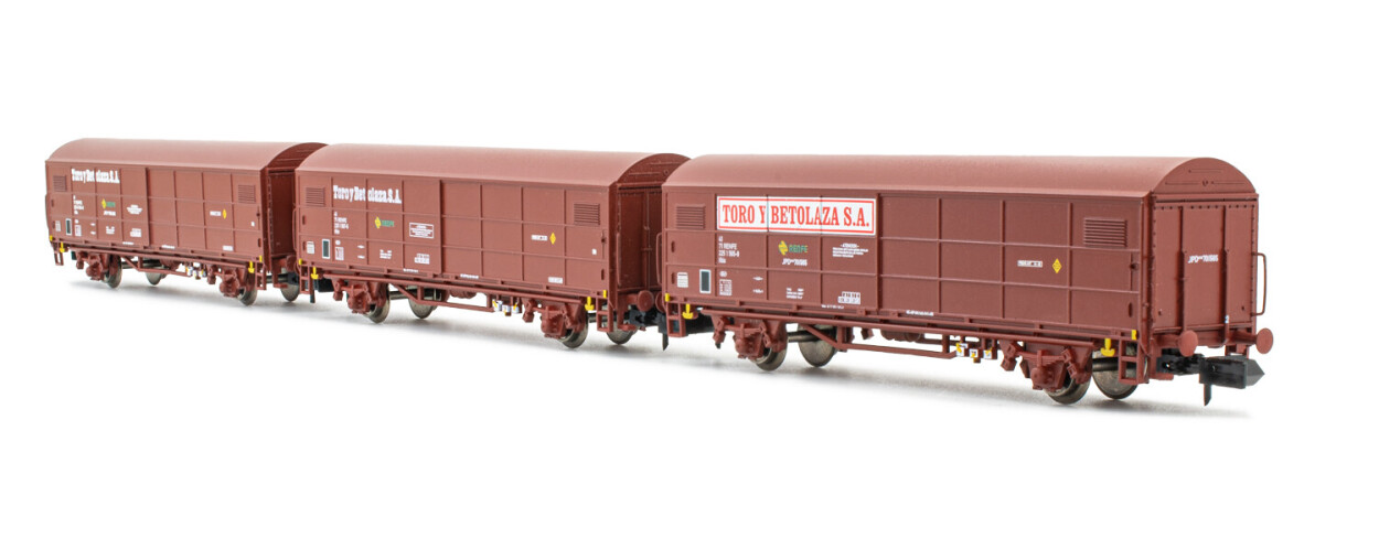 Arnold HN6528  3er-Set Gedeckte Güterwagen JPD Toro y Betolaza S.A. Ep. IV  RENFE