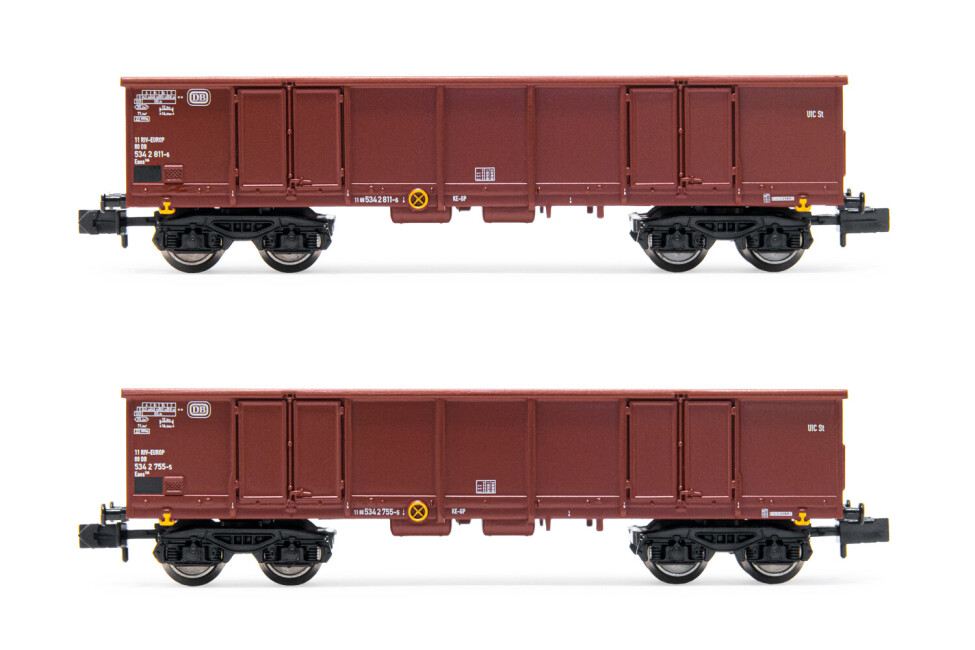 Arnold HN6533  2er-Set Gedeckte Güterwagen Eaos mit Schrott-Ladung Ep. IV  DB