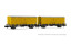 Arnold HN6554  2er-Set Gedeckte G&uuml;terwagen J-300.000 gelb Ep. III  R.N.