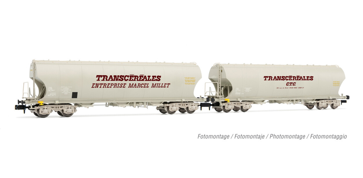 Arnold HN6558  2er-Set Schwenkdachwagen „Transcéréales CTC Enterprise Marcel Millet“ Ep. IV  SNCF