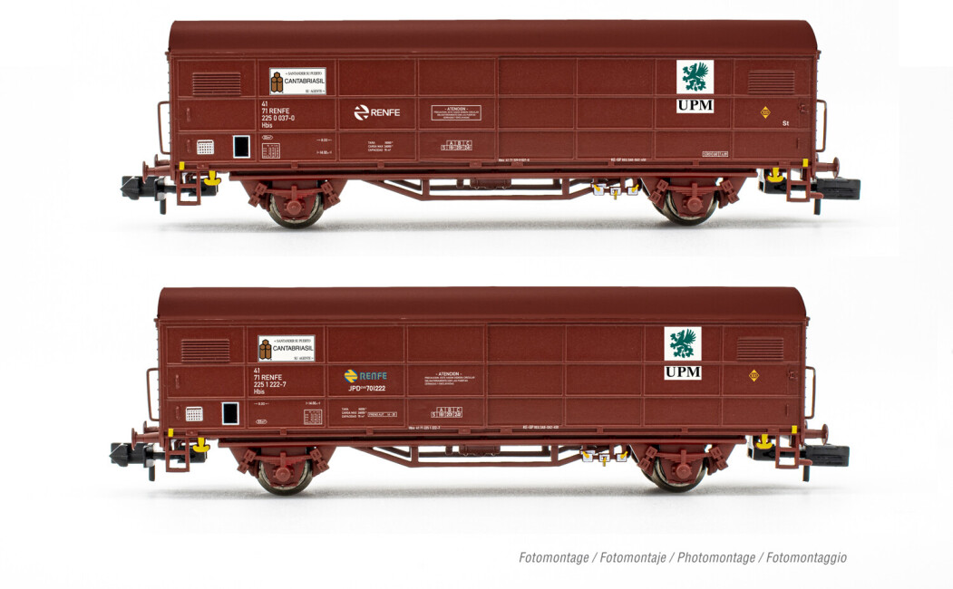 Arnold HN6578  2er-Set Gedeckte Güterwagen JPD „Cantabriasil" Ep. IV  RENFE