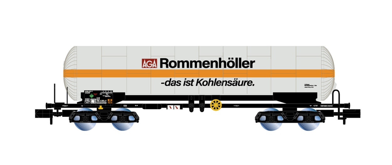 Arnold HN6599  Isolierter Gaskesselwagen „AGA Rommenhöller Kohlensäure" Ep. IV  DB